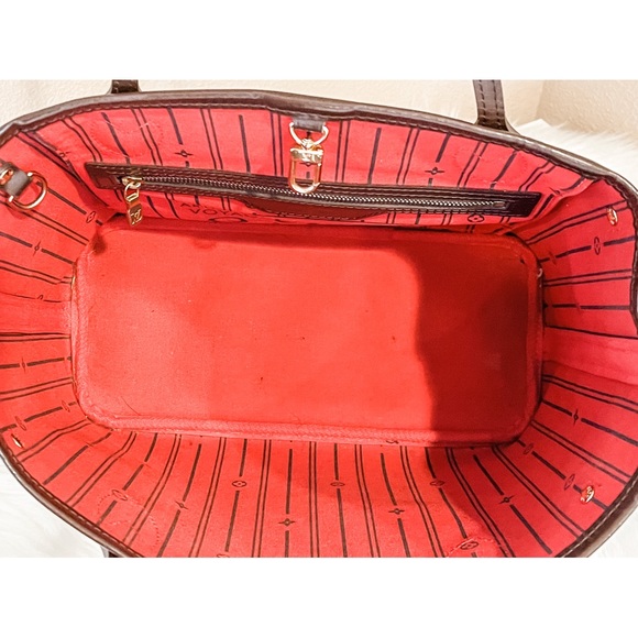 AUTHENTIC Louis Vuitton Damier Ebene Neverfull PM Cherry - Picture 7 of 11